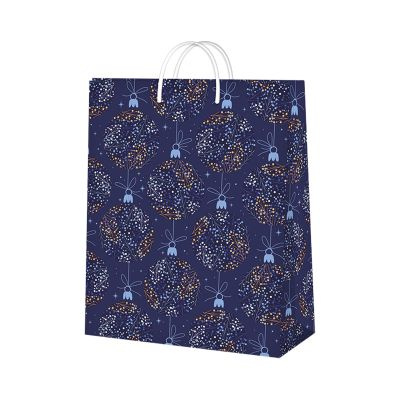 Dárková taška velká - Modré vánoční ozdoby (26 × 12,7 × 32,4 cm) Albi