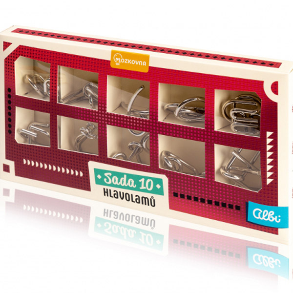 Modrá sada 10 hlavolamů - Mozkovna Albi