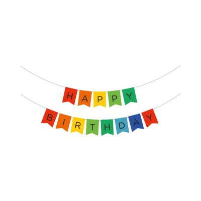 Banner Happy birthday barevný Albi