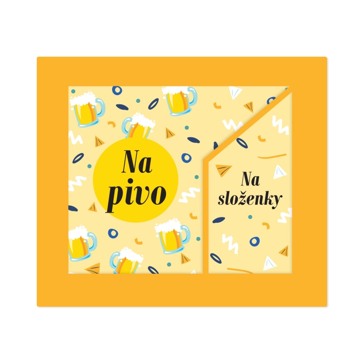 Albi Pokladnička v rámečku Duo Na děti a na víno 16 x 5,5 x 4 cm