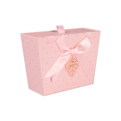 Luxusní dárková krabička střední - Růžová s puntíky (18 × 13 × 6,5 cm) Albi