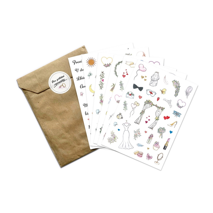 Samolepky pro svatební vzpomínky Albi