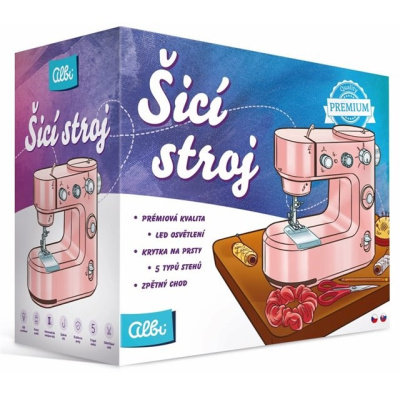 Růžový šicí stroj Albi