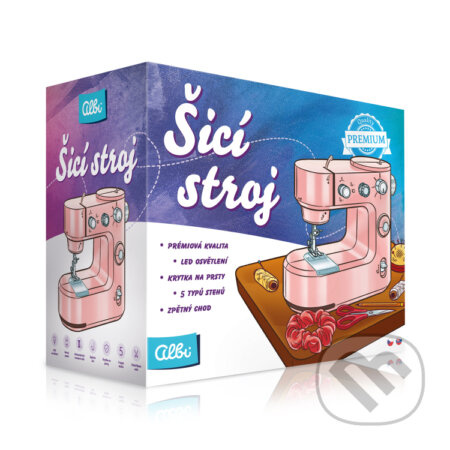 Růžový šicí stroj Albi