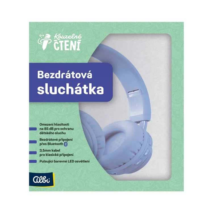 Kouzelné čtení: Bezdrátová sluchátka (modrá) - hra z kategorie Vzdělávací hry
