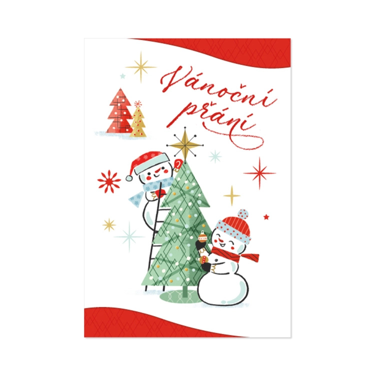 Vánoční přání - Sněhuláci Albi