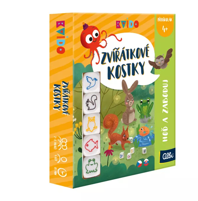 Kvído - Zvířátkové kostky - hra z kategorie Vzdělávací hry