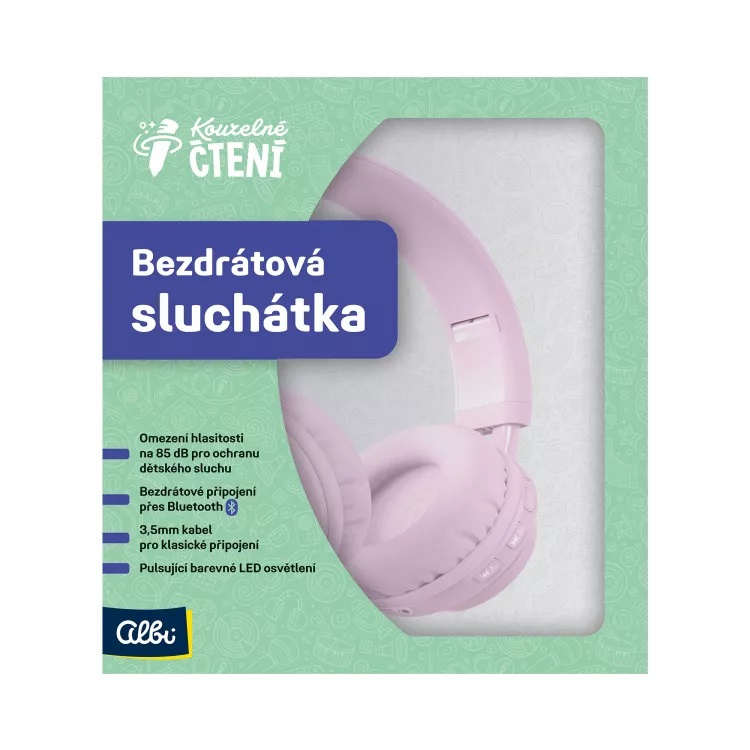 Kouzelné čtení: Bezdrátová sluchátka (růžová) - hra z kategorie Vzdělávací hry