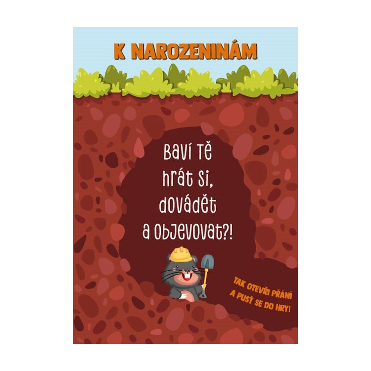 Přání s postřehovou hrou - Narozeniny Albi