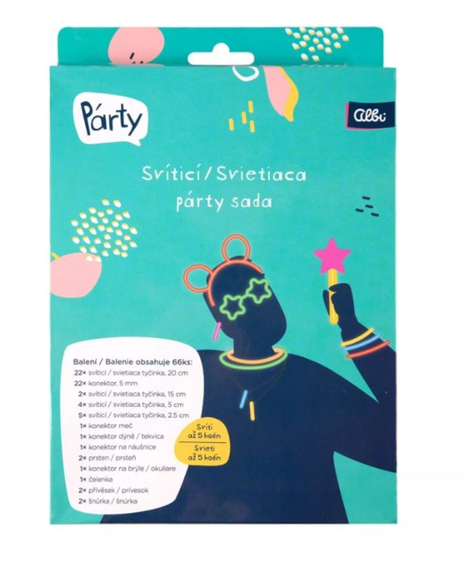 Svítící párty sada 66 ks Albi
