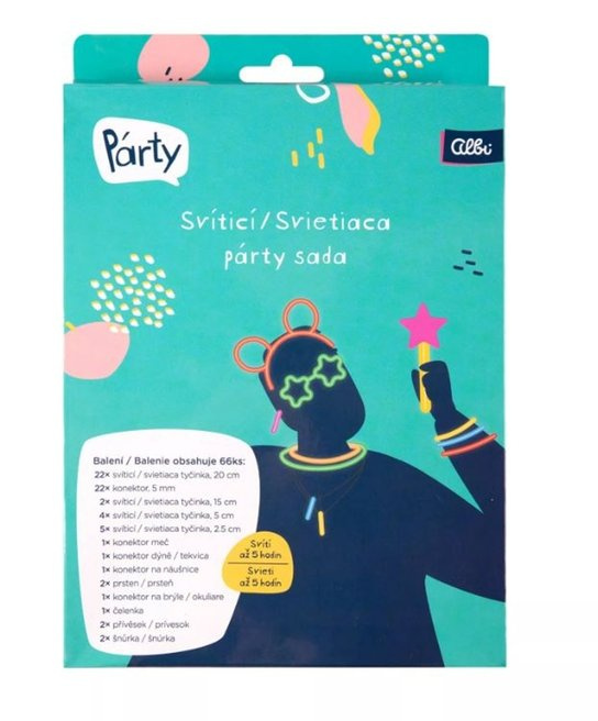 Svítící párty sada 66 ks Albi
