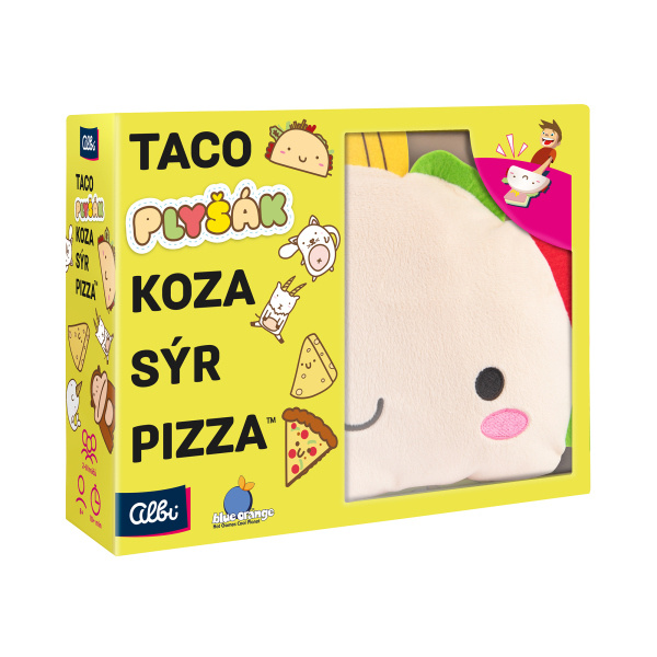 Taco, plyšák, koza, sýr, pizza Albi