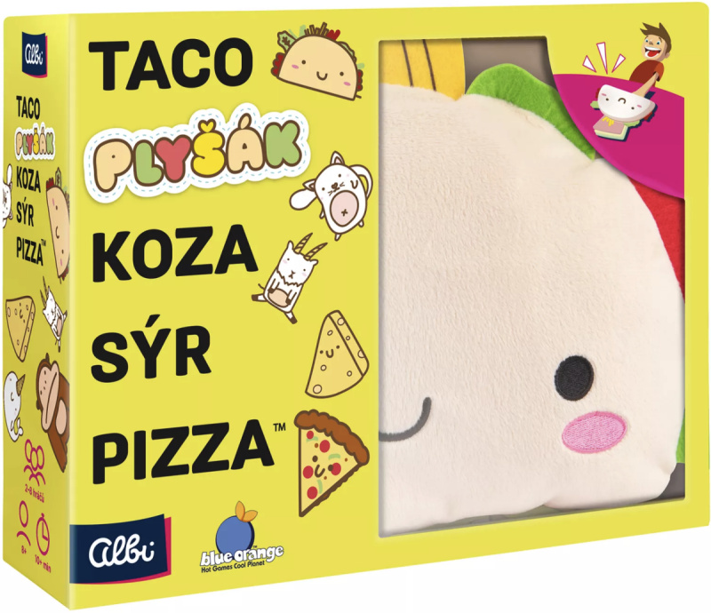 Taco, plyšák, koza, sýr, pizza Albi
