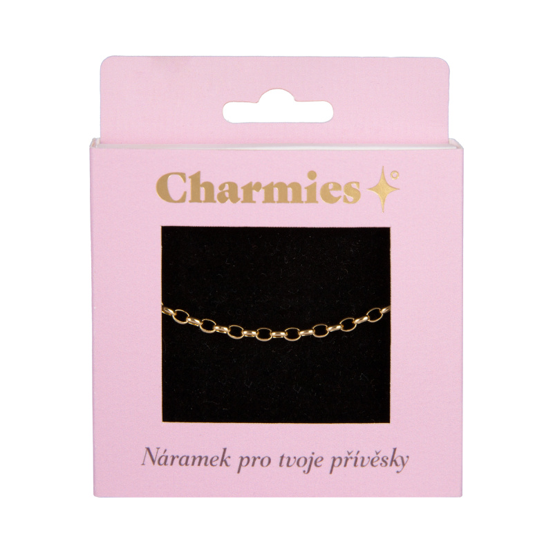 Zlatý náramek na přívěsky Albi