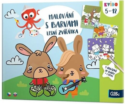 Malování s barvami: Lesní zvířátka - Kvído Albi