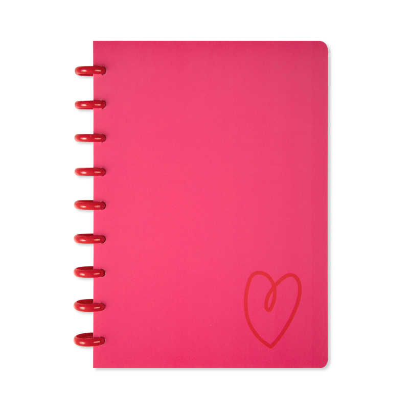 Růžový kroužkový blok - Srdce Albi