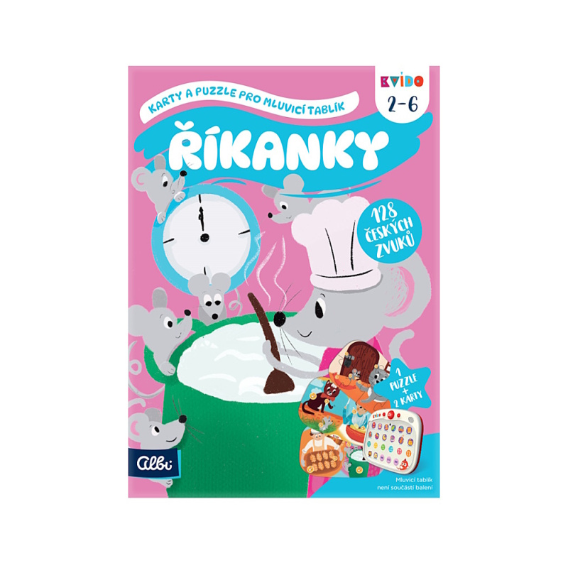 ALBI Kvído říkanky karty a puzzle pro mluvicí tablík
