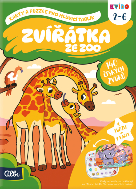 Kvído - Zvířátka ze zoo: Karty a puzzle pro Mluvicí tablík 2 ALBI