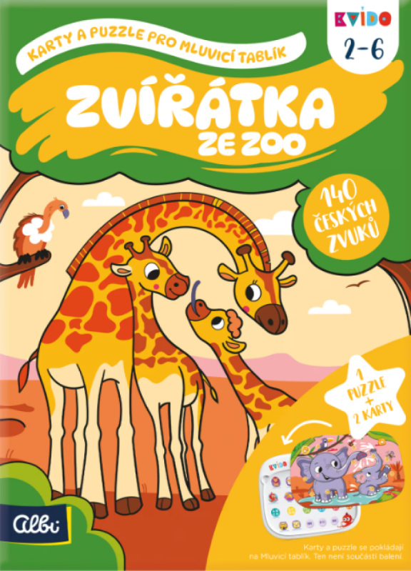 Kvído - Zvířátka ze zoo: Karty a puzzle pro Mluvicí tablík 2 ALBI