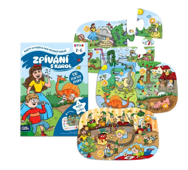 Kvído - Zpívání s Karol: Karty a puzzle pro Mluvicí tablík 2 ALBI