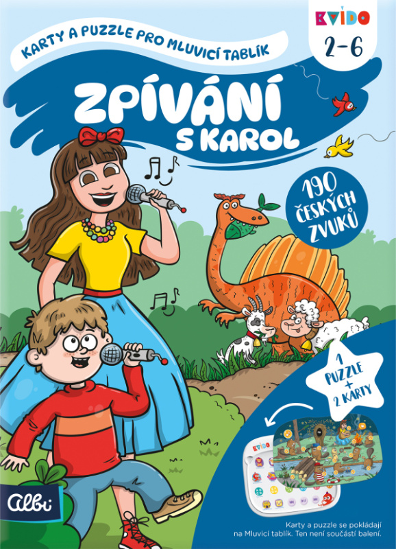 Kvído - Zpívání s Karol: Karty a puzzle pro Mluvicí tablík 2 ALBI