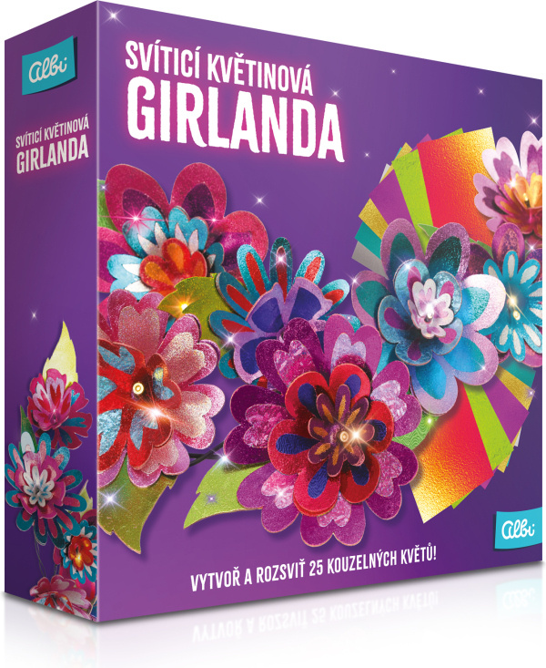 DIY Svíticí květinová girlanda ALBI
