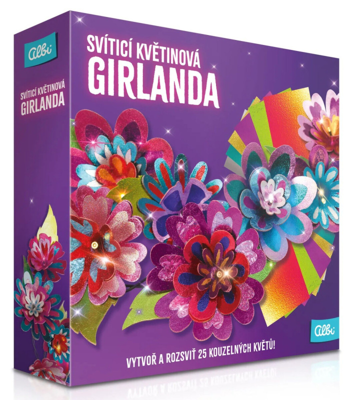 DIY Svíticí květinová girlanda ALBI