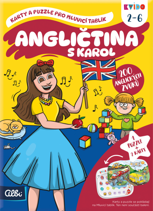 Kvído - Angličtina s Karol: Karty a puzzle pro Mluvicí tablík 2 ALBI
