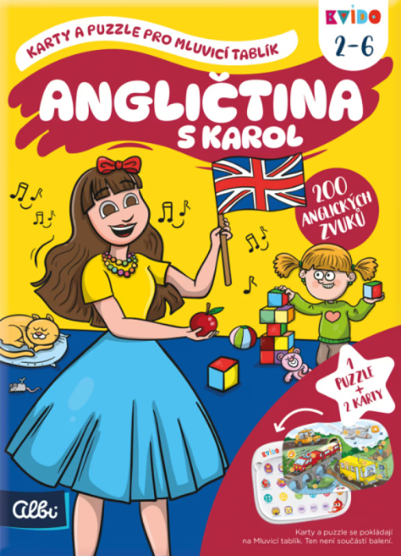Kvído - Angličtina s Karol: Karty a puzzle pro Mluvicí tablík 2 ALBI