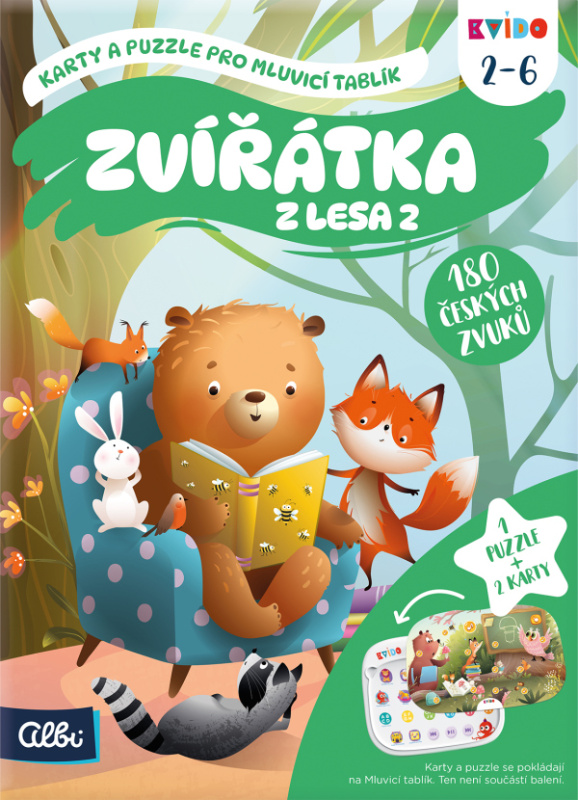 Kvído - Zvířátka z lesa 2 - Karty a puzzle pro Mluvicí tablík 2 ALBI