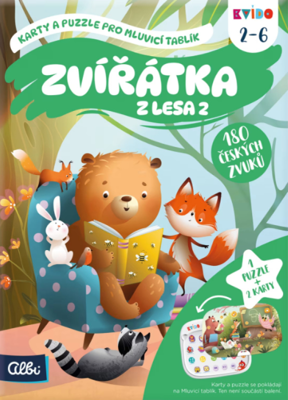 Kvído - Zvířátka z lesa 2 - Karty a puzzle pro Mluvicí tablík 2 ALBI