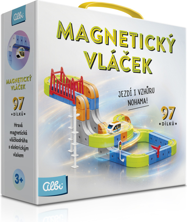 Magnetická stavebnice – Elektrický vláček 97 dílků ALBI