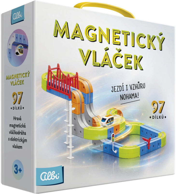 Magnetická stavebnice – Elektrický vláček 97 dílků ALBI