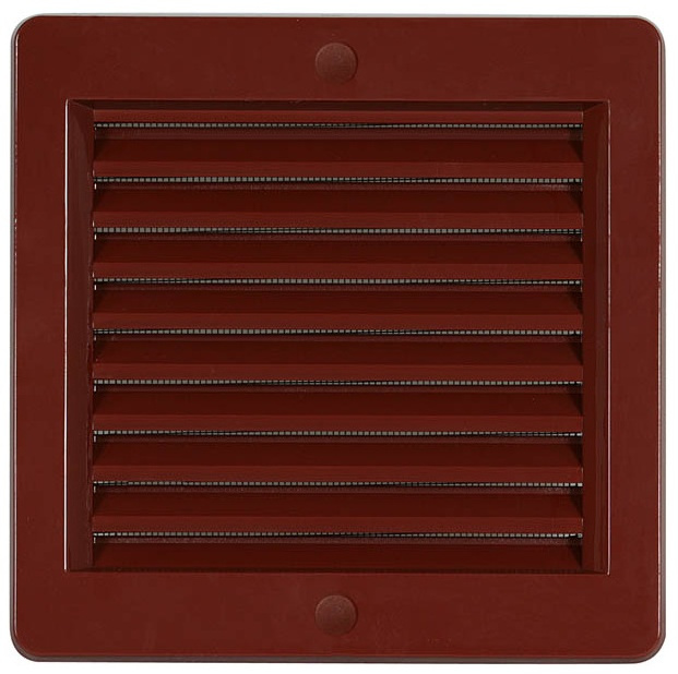 Mřížka větrací se sítí HACO VM 150×150 mm hnědá