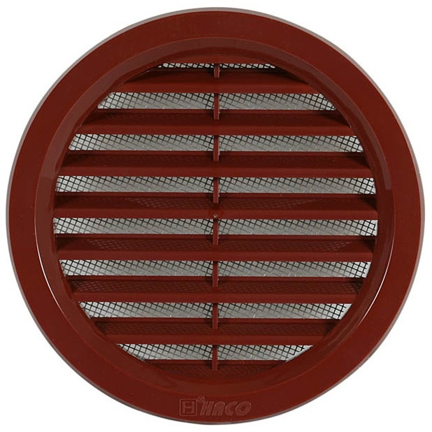 Mřížka větrací se sítí HACO VM 100 mm hnědá
