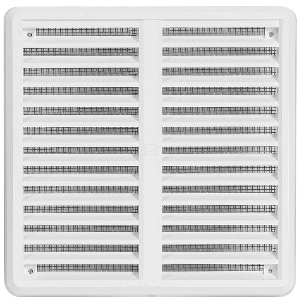 Mřížka větrací se sítí a krytkou HACO VM KS 175×175 mm bílá
