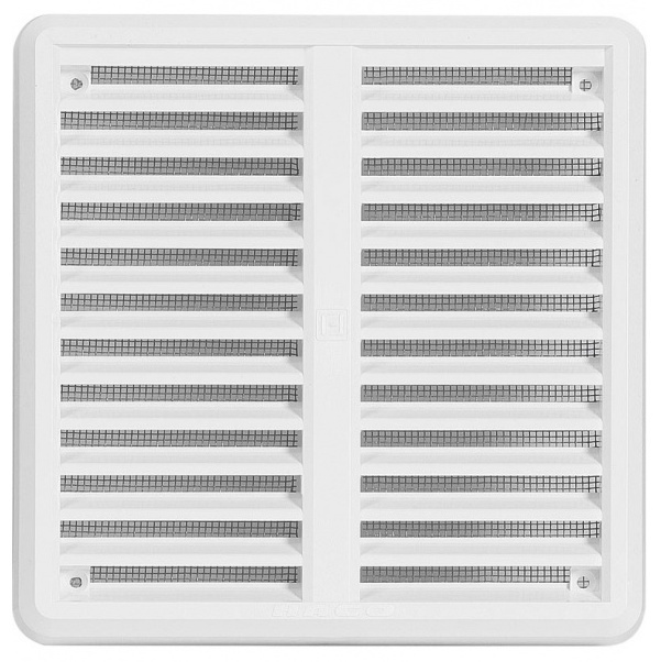 Mřížka větrací se sítí a krytkou HACO VM K 150×150 mm bílá