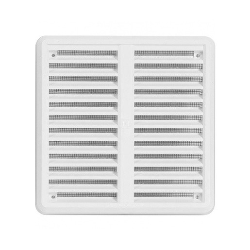 Mřížka větrací se sítí a krytkou HACO VM K 150×150 mm bílá