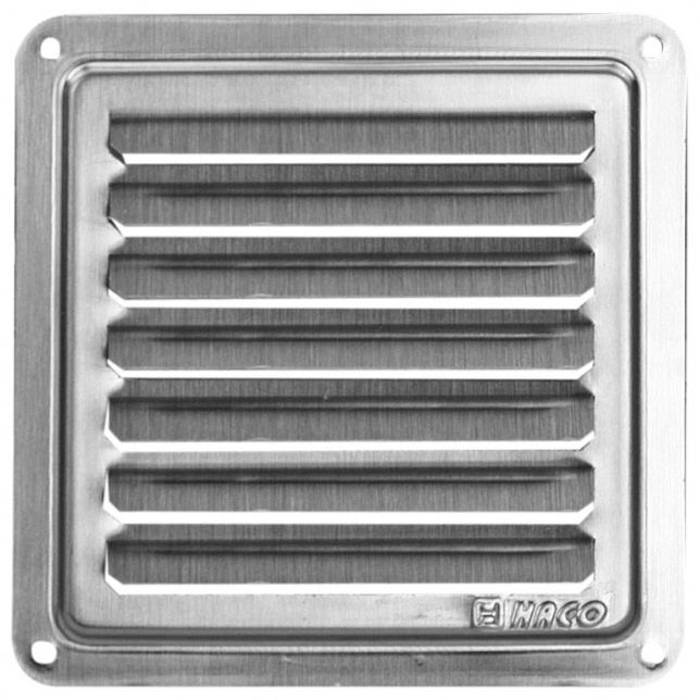 Mřížka větrací s krytkou HACO NVM K 100×100 mm nerez