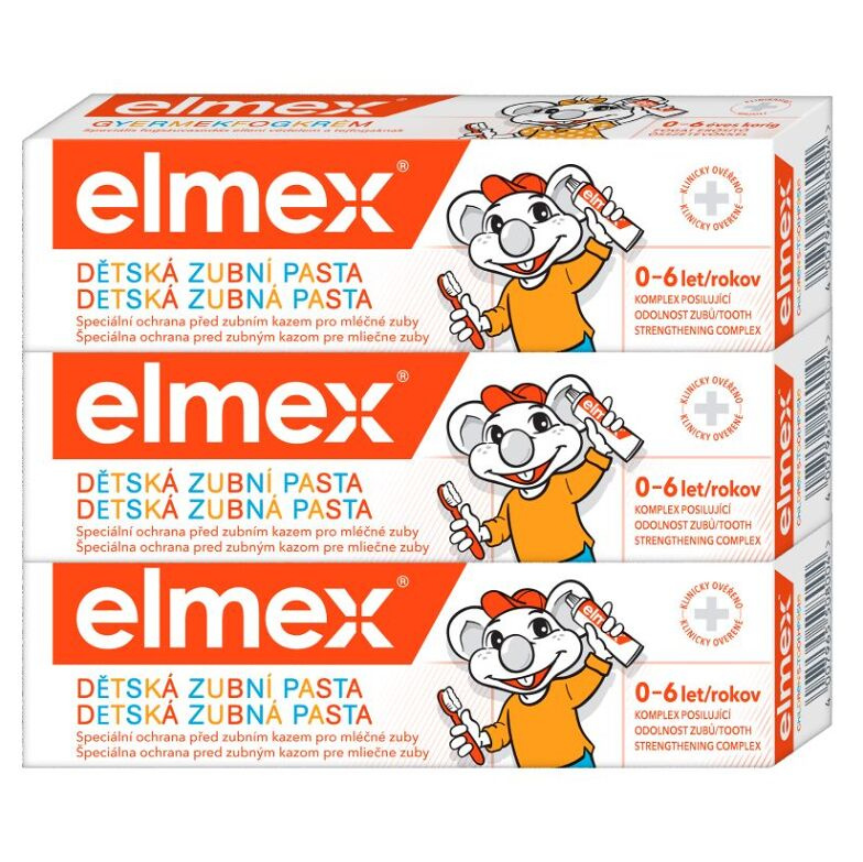 Elmex Caries Protection Kids zubní pasta pro děti 3 x 50 ml