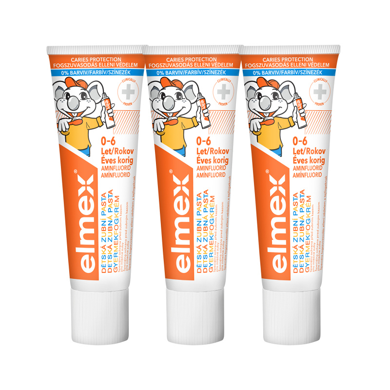 Elmex Caries Protection Kids zubní pasta pro děti 3 x 50 ml