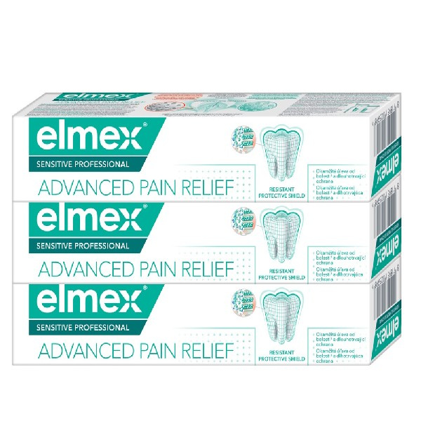 ELMEX Sensitive Professional Advanced Pain Relief zubní pasta pro citlivé zuby 3 x 75 ml