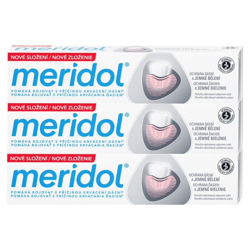 Meridol Gum Protection Whitening bělicí zubní pasta 3 x 75 ml