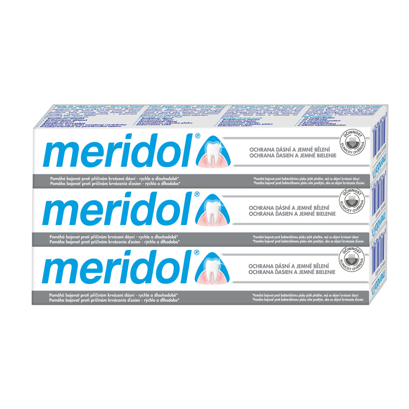 Meridol Gum Protection Whitening bělicí zubní pasta 3 x 75 ml