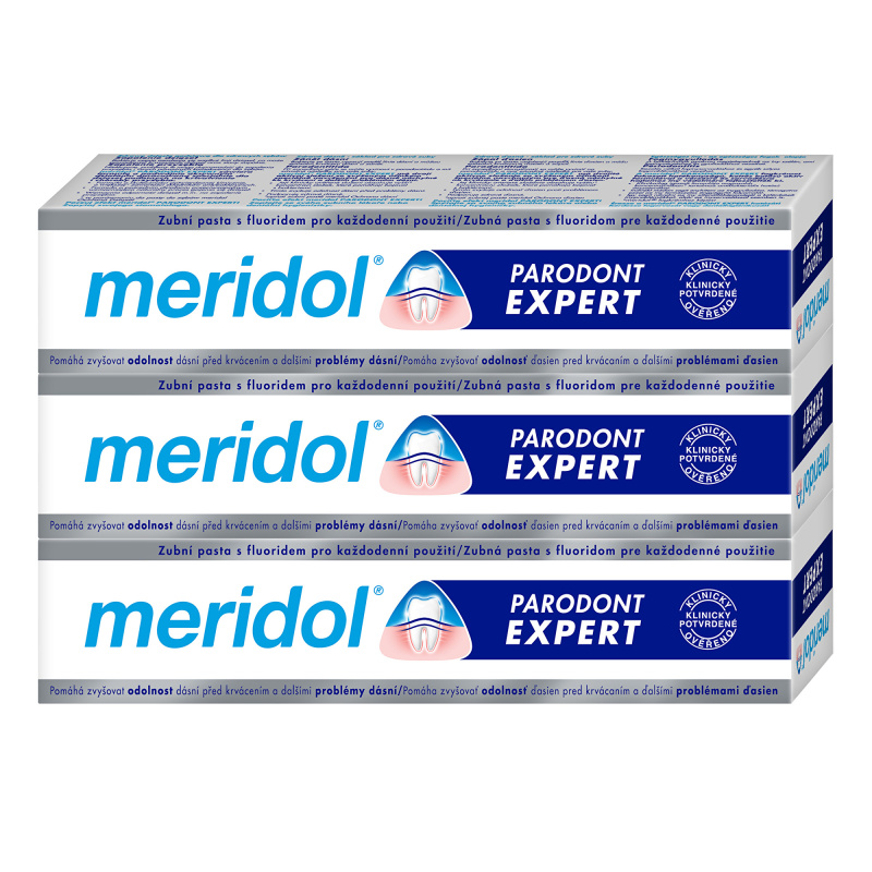 Meridol Parodont Expert zubní pasta proti krvácení dásní a parodontóze 3x75 ml