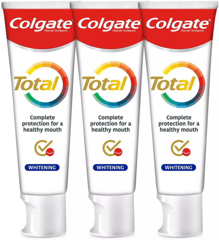 Colgate Total Active Prevention Whitening bělicí zubní pasta 3x75 ml