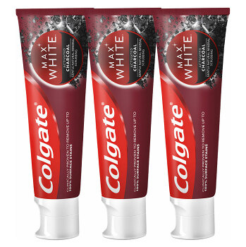 Colgate Max White Charcoal bělicí zubní pasta 3 x 75 ml