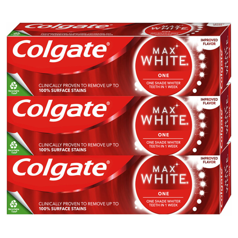 Colgate Max White One bělicí zubní pasta 3x75 ml