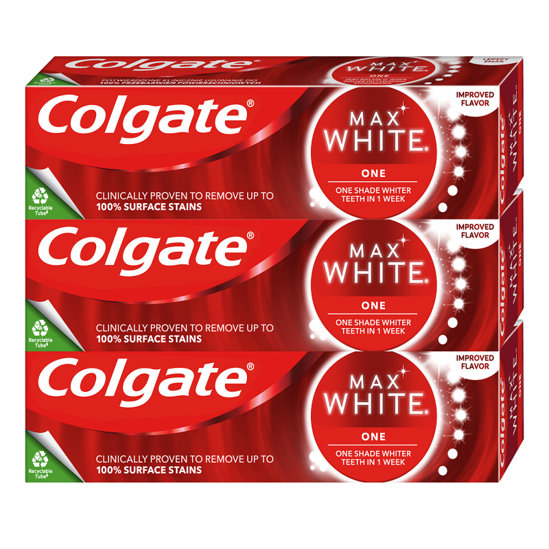 Colgate Max White One bělicí zubní pasta 3x75 ml