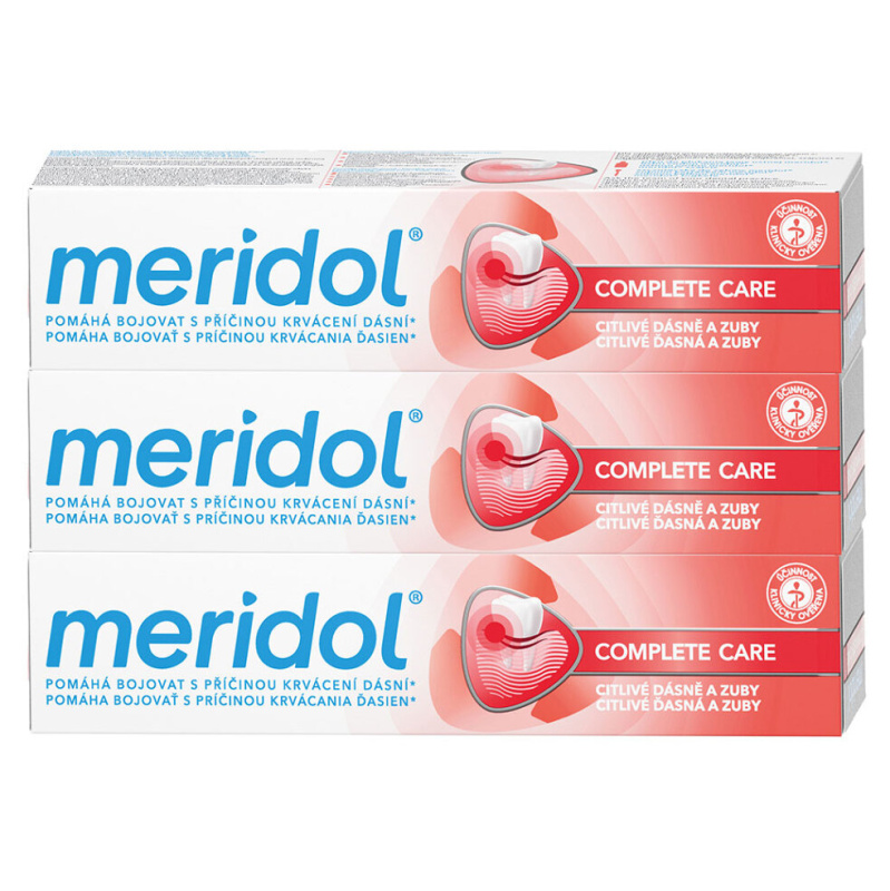 Meridol Complete Care zubní pasta pro citlivé zuby 3x75 ml